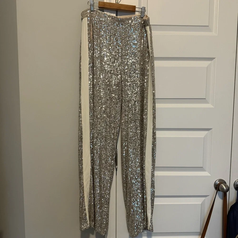 Cable & Gauge Sequin Pants | Size L - Picture 1 of 3